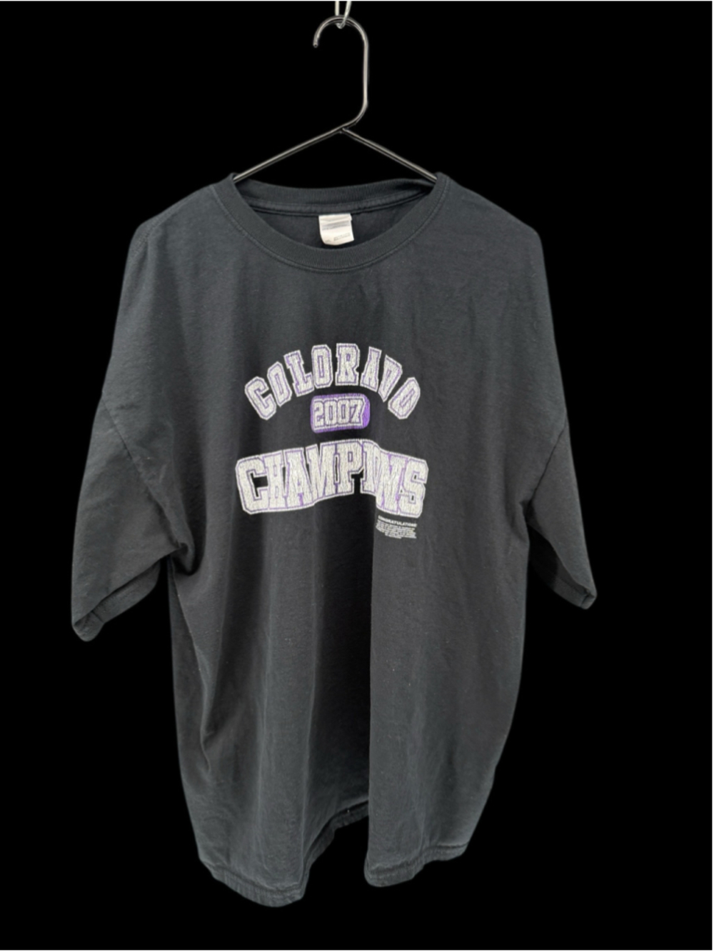 Men's Gildan Colorado Champions T-Shirt Black XXL
